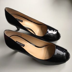 Alex Marie Peep-Toe Patent Leather 3” Heels